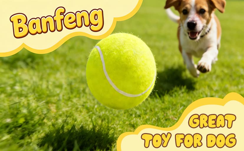Giant 9.5" Dog Tennis Ball Large Pet Toys Funny Outdoor Sports Ball with Inflating Needles for Small Medium Large Dog