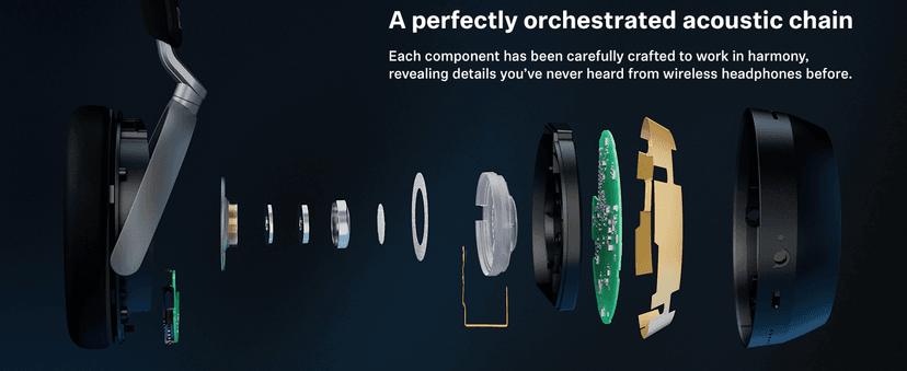 Sennheiser HDB 630 Wireless Over-Ear Headphones - Hi-Res Audiophile Sound, Adaptive Noise Cancellation, Parametric EQ, 60 Hour Battery Life, Includes USB-C Low-Latency Bluetooth Adapter - Black