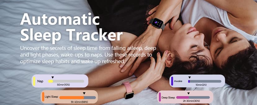 MorePro Health Fitness Tracker with 24/7 Heart Rate/Blood Pressure Monitor, Blood Oxy-gen/Sleep Tracking, 120+ Sports Activity Tracker, Smart Watch (Make/Answer Call) with Step Counter for Women Men