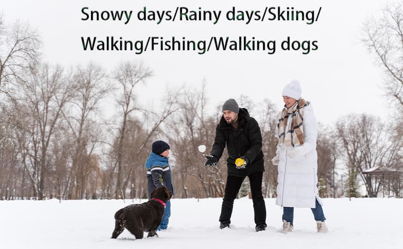 SILENTCARE Men's Warm Snow Boots, Fur Lined Waterproof Winter Shoes, Anti-Slip Lightweight Ankle Boot