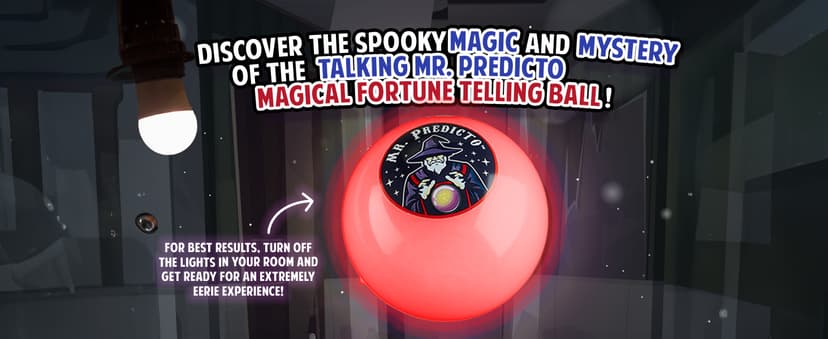 Mr. Predicto Fortune Telling Ball - Ask a Question & He Speaks The Answer - Fun White Elephant Gifts or Stocking Stuffers for Teens & Kids - This Magic Crystal Ball Makes Funny Gifts For Christmas