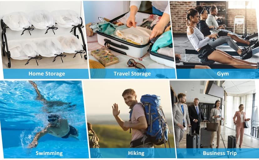 15.7" x 11.8" Waterproof Dustproof Portable Travel Shoe Storage Bag for Men and Women Clear Shoe Bags for Travel 5 PCS, Drawstring Travel Shoe Bags for Packing B0C6X2VP9R