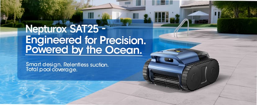Cordless Robotic Pool Vacuum with Smarter Navigation & Track Drive, Dual 180W Brushless Motors, Wall & Waterline Climbing, 150-Min Runtime, for Inground & Above-Ground Pools up to 2,150 Sq. Ft.