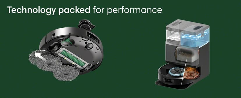 iRobot Roomba Plus 505 Combo Robot Vacuum & Mop with AutoWash Dock - Extending Spinning Mop Pads, Self-Empties, Pad Wash & Heated Drying, Self-cleaning, Recognizes & Avoids Obstacles, LiDAR Navigation