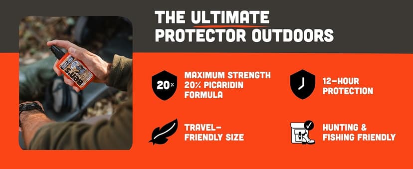 Ben's Hunting Formula - Tick & Mosquito Repellent for Up to 12 Hours of Protection - 20% Picaridin Bug Spray with Pump Spray - Sweat-Resistant - 3.4 oz (3 Pack)