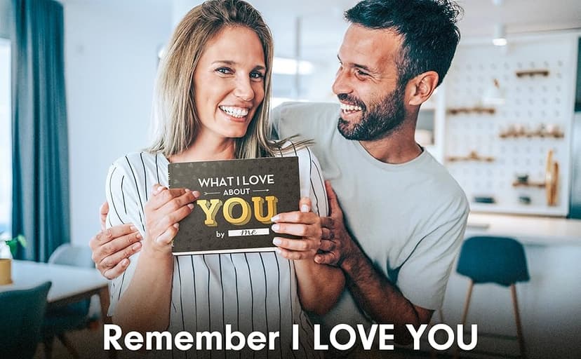 What I Love about You Book - Fill-in-the-Blank Book for Men, Boyfriend, Women, Girlfriend, Husband, Wife, Him, Her - Couples Gifts for Anniversary, Christmas & More - Stocking Stuffer for Men, Women