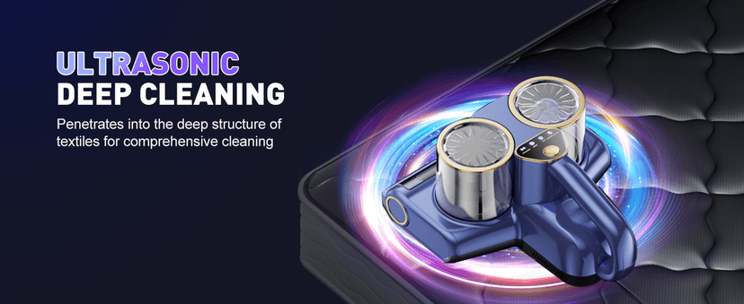 Mattress Vacuum Cleaner, 16kPa Bed Vacuum Cleaner with 253.7nm UV-C Light, Ultrasonic & 140℉ Heating, Dual Cup & Widen Suction Port Handheld Vacuums for Bed, Sofa, Couch, Crib (500W, Corded)