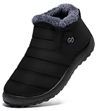 Ecetana Womens Snow Boots Winter Shoes: Ankle Booties Warm Fur Lined Waterproof Non-Slip Boots for Women