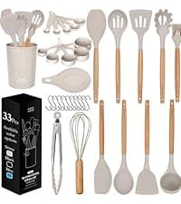 Home Hero 54 Pcs Stainless Steel Kitchen Utensils Set - Nonstick Stainless Steel Cooking Utensils Set - Heat Resistant Kitchen Essentials & Metal Kitchen Gadgets (54 Pcs)