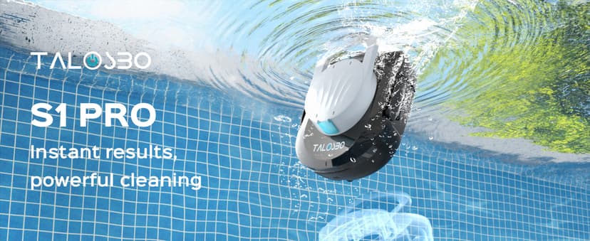 (2026 Upgrade) TALOSBO S1 PRO Robotic Pool Vacuum – Dual-Motor Above-Ground Pool Cleaner, 120 Mins Runtime, Quick Charging, 2.2L Large Filter Basket & Auto-Parking for Easy Retrieval