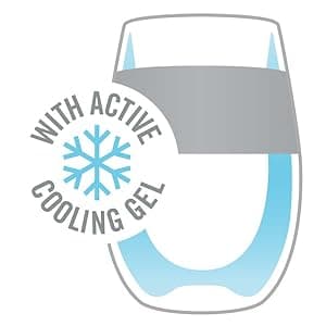 Host Wine Freeze Cup Set of 2 - Plastic Double Wall Insulated Wine Cooling Freezable Drink Glasses with Freezing Gel, Wine Glass Gift for Red and White Wine, 8.5 oz Marble