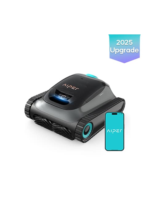 AIPER Scuba S1 Cordless Robotic Pool Cleaner, Pool Vacuum for Inground Pools, Wall and Waterline Cleaning, Smart Navigation for Pools up to 1,600 Sq.ft (Renewed)