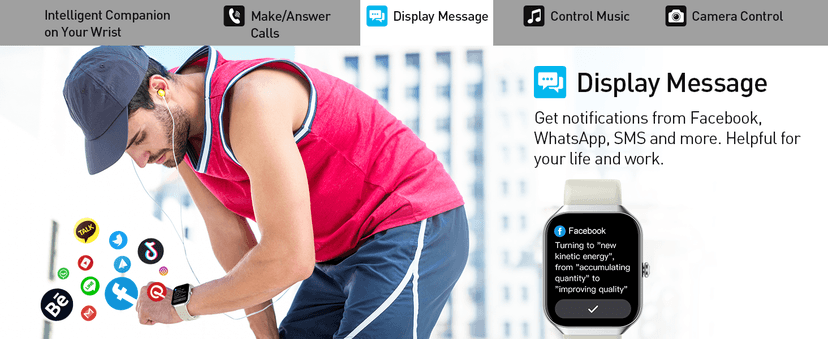 Smart Watch(Answer/Make Call), 1.96" HD Smartwatch for Men Women, 2025 Fitness Watch with 110+ Sport Modes/Heart Rate/Sleep Monitor/Pedometer, IP68 Waterproof Fitness Activity Tracker for Android iOS