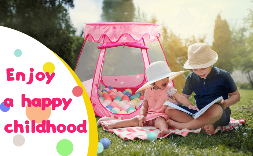 Pop Up Princess Tent with Star Light, Toys for 1 2 3 Year Old Girl Birthday Gift, Ball Pit for 12-18 Months Baby Girl Toys, Toddler Gift, Easy to Pop Up and Assemble(Pink)