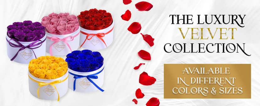 16 Flower Forever Heart Shape Box - Preserved Roses Gift for Her, Preserved Flowers, Red