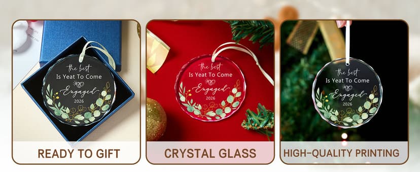 Mr and Mrs Gift for Newlywed, Future Mr Mrs - Just Married Party Decoration Christmas Glass Ornament - Wedding Registry Ideas Wedding Gift for Couples 2026 Bridal Shower Gift for Married Newlywed B0FW4YQ8FM