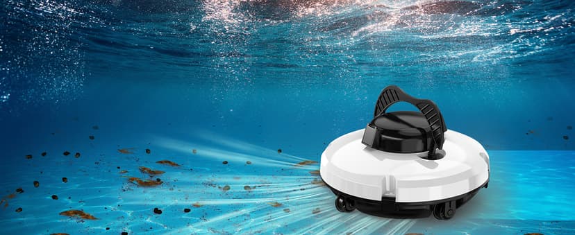 GMAPLAE Cordless Pool Vacuum for Above Ground Pool, Robotic Pool Cleaner with Dual Motors Strong Suction, 120 Mins Runtime, Auto-Parking, Pool Cleaner Robot for Inground Flat Pools Up to 1000 Sq.Ft