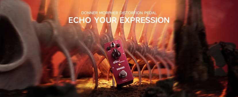 Donner Distortion Guitar Pedal, Morpher Mini Distortion 3 Modes Natural, Tight, Classic Crunch 80s Metal for Electric Guitar True Bypass