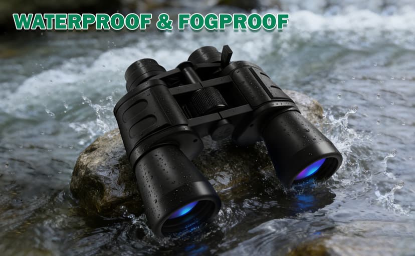10-180x100 Zoom Binoculars for Adults, Day/Low Light Night Vision High Powered Binoculars with BAK4 & FMC Lens, Waterproof Fogproof for Hunting Birdwatching Travel Sports Concerts Gift for Men