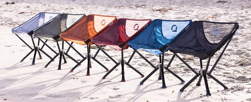 CLIQ ClassiQ 2.0 Camping Chair with Carry Bag - Portable Folding Chair & Bag for Outdoors - Reinforced 400 lb Capacity - Quick-Setup Travel Chair for Camping, Beach & Hiking - Ultimate Grey