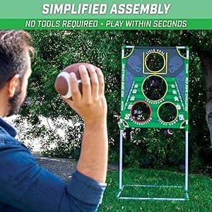 GoSports Football & Baseball Toss Games Available in Football Red Zone Challenge or Baseball Pro Pitch Challenge Choose Between Backyard Toss or Door Hang Targets