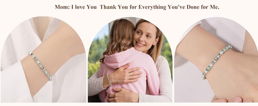 Christmas Birthday Valentines Mothers Day Graduation Gifts Natural Stone Stainless Steel Beads Bracelets Gifts for Women Moonstone Bracelet, Amazonite Imperial Jasper Bracelets B0D5B42N13