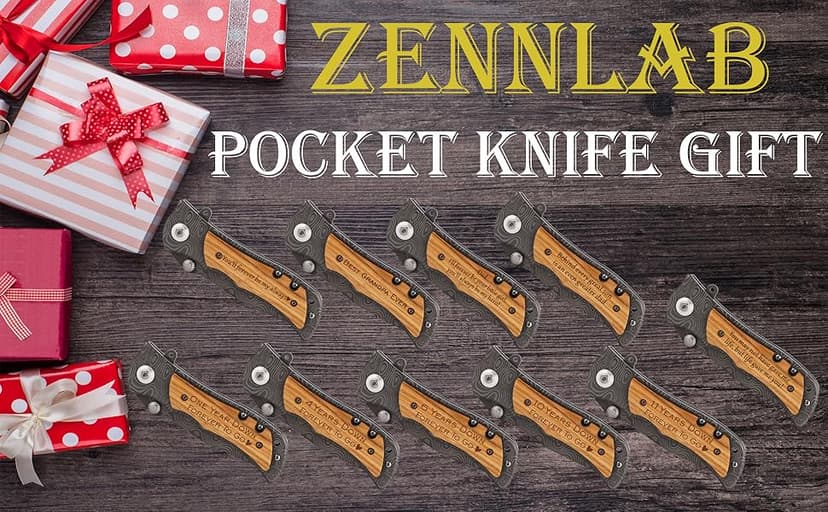 ZENNLAB Best Man Groomsman Gifts from Groom, Wedding Gift for Groomsman, Groomsman Proposal Gifts, Best Man Proposal Gifts, Groomsman Pocket Knife Gift for Men, brown