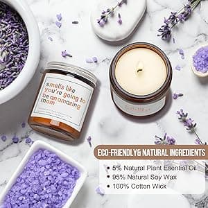 Mothers Day Gifts for Mom,New Mom Gifts,Gift for New Moms,Mothers Gift After Birth-7 OZ Lavender Soy Wax Candle