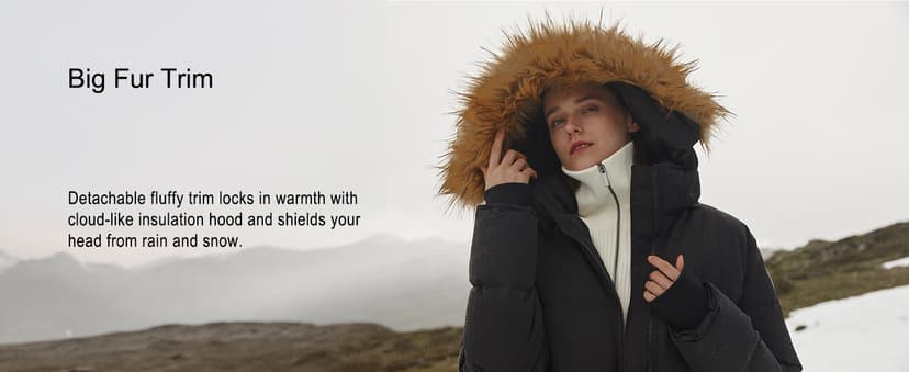 Fitouch Women's Waukee Long Down Coat Parka Jacket | 750+ Fill Power | Full-Length