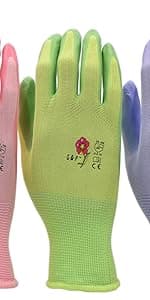 G & F Products 12 PAIRS Mens Working Gloves with Micro Foam Coating - Garden Gloves Texture Grip - men’s Work Glove For general purpose, construction, yardwork, Large (1519L-12),Grey/Black