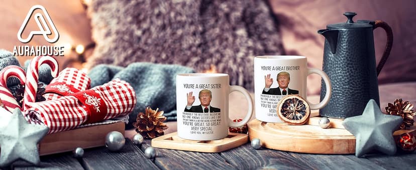 Aurahouse You're A Great Brother Mug, Birthday Gag Gifts for Brother, Christmas, Father's Day Gifts for Brothers Adult, Funny Big Bro Present Ceramic Coffee Cup (White, 11oz)