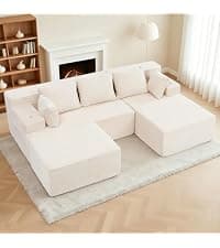 Bean Bag Chair for Adults, Soft Faux Fur Giant Beanbag Chairs, Oversized Cozy Bean Bag Couch Large Reading Chair, Comfy Bean Bag Sofa for Living Room, Bedroom & Dorm, Beige