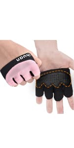 ihuan Ventilated Weight Lifting Gym Workout Gloves with Wrist Wrap Support for Men & Women, Full Palm Protection, for Weightlifting, Training, Fitness, Hanging, Pull ups
