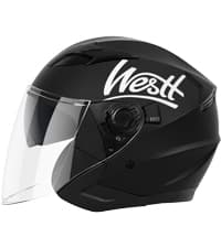 Westt Motorcycle Helmets Full Face Helmets - Street Bike Helmet with Dual Visor DOT Approved for Men Women Adults Compact Lightweight Storm X Grey Black White (Black, L (23.23-23.62 in))