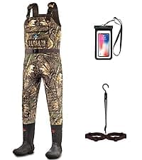 Trudave Chest Waders for Men & Women Waterproof,Fishing Neoprene Waders,Hunting Waders with Boots