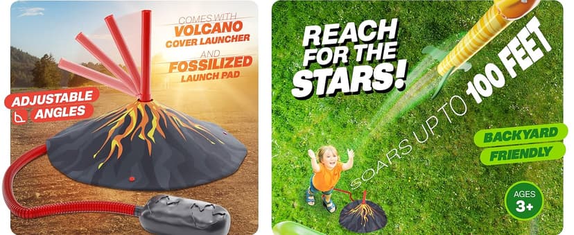 Ninja Blast Dinosaur Toy Rocket Launcher for Kids Toys for Kids 3-5 5-7 4-6 - Outdoor Toys for Kid Ages 4-8 - 3 4 Year Old Boy Birthday Gift - Gifts for Boys Age 3 4 5 6 Years Toy for Toddlers