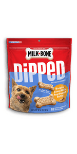 Milk-Bone Dunkin' Vanilla Glaze Flavor Dog Biscuits with Other Natural Flavors, 8 oz Bag