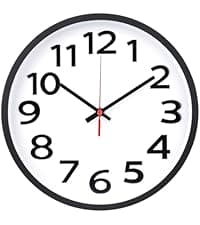 Fomaris Kitchen Clock Coffee Cup Wall Decor, Cafe Decorative Kitchen Wall Clocks Battery Operated for Home Office