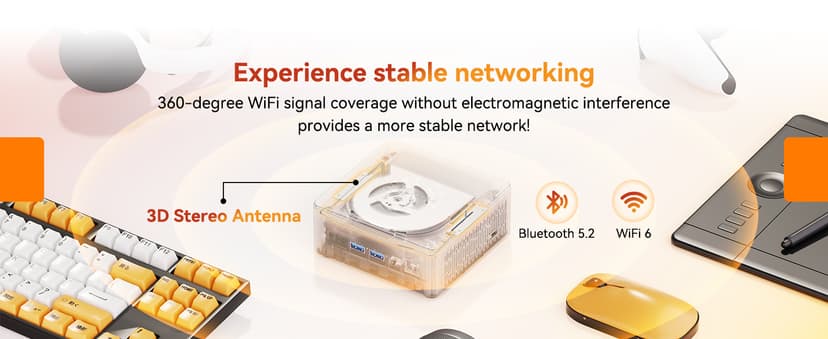 GEEKOM A5 Mini PC with AMD Ryzen 5 7430U, 3-Year Coverage, 16GB RAM(Upgradable, Not LPDDR)&512GB M.2 NVMe SSD, Windows 11 Pro Desktop Computer Support 8K/Wi-Fi 6/BT 5.2/USB 3.2/SD Slot/6x USB