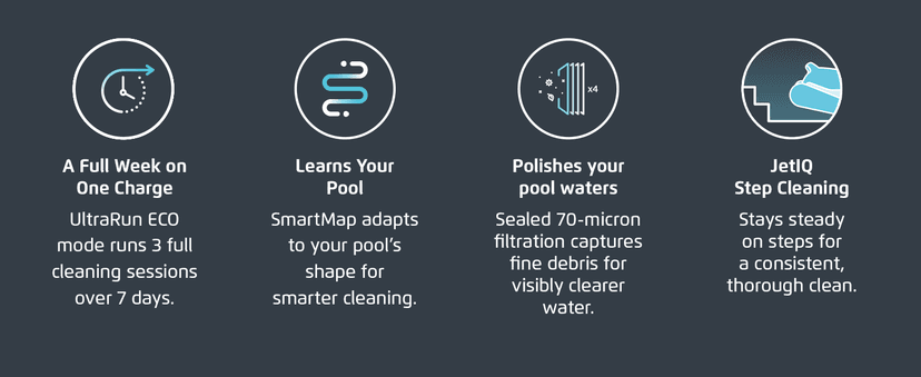 Dolphin Nautilus EON 100 Cordless Robotic Pool Cleaner Ideal for Pools up to 50 FT – Wi-Fi Connected, Wall & Waterline Scrubbing, Top-Load Filter, Smart Navigation