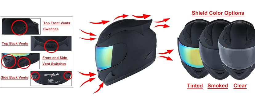 1Storm Motorcycle Bike Full FACE Helmet Mechanic