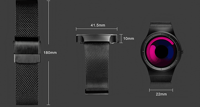 MASTOP Watches for Men Fashion Creative Liquid Movement Original Design Starry Sky Vortex Watch Men Steel Mesh Men's Watch Clock Round Unique Wristwatch Minimalist Gradient Color