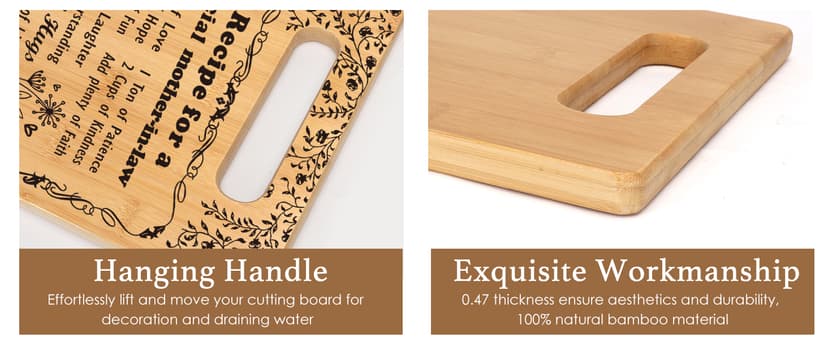 from Daughter Son in Law Best Mother in Law Birthday Christmas Wedding Gift to My Mother in law Cutting Boards Set Great Gifts for Mother in law Mother of the Bride Groom Gifts B0CG3KJ9S8