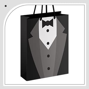 Tioncy 48 Pcs Groomsmen Proposal Gift 8 Engraved Pocket Knife 8 Groomsmen Gift Bags 8 Shot Glasses with Tuxedos 8 Stainless Steel Hip Flask 8 Poker Card Bottle Opener 8 Sunglasses