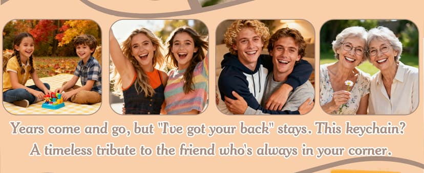 Octamber Funny Gifts Best Friend Keychain for Friends BFF Besties I Got Your Back Keychain