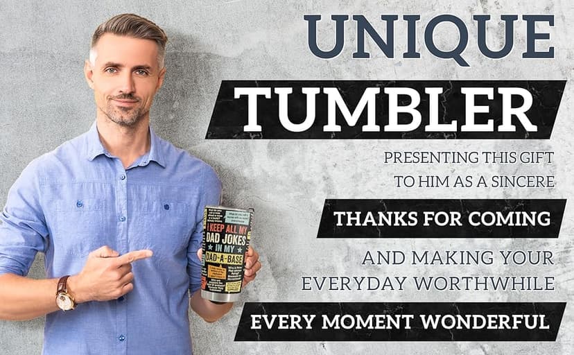 Funny Gift For Dad - Stainless Steel Tumbler 20oz - Dad Joke Gifts - Father Gift From Daughter, Son, Wife for Birthday, Fathers Day - Christmas Gifts For Men, Uncle, Brother