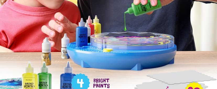 Dan&Darci Paint Spin Art Machine Kit for Kids - Arts & Crafts for Boys & Girls Ages - Art Craft Set Gifts for 6-9 Year Old Boy, Girl - Painting Spinner Toys - Birthday Gift Ideas for Ages 6-12 Years