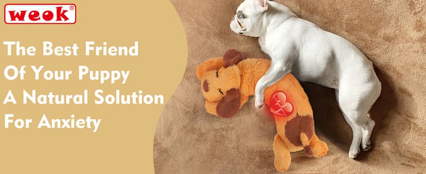 Heartbeat Puppy Toy, Comfort Cuddler Pillow, Dog Anxiety Relief Calming Aid,Heartbeat Stuffed Toy for Dogs,Puppy Heartbeat Toy Sleep Aid,Dog Heartbeat Toy for Pet