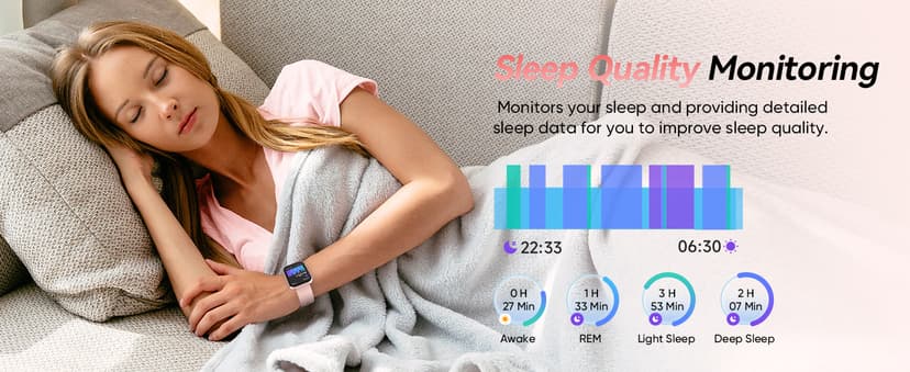 Fitpolo Fitpolo Smart Watches for Women Android iPhone, 1.8'' Women Smartwatch with Alexa Built-in, Bluetooth Calls, IP68 Waterproof, 7 Days Battery, Heart Rate/Sleep/SpO2 Monitor, 110 Sports Mode