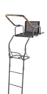 Guide Gear 15.5' Ladder Tree Stand for Hunting with Mesh Seat, Hunting Gear, Equipment, and Accessories
